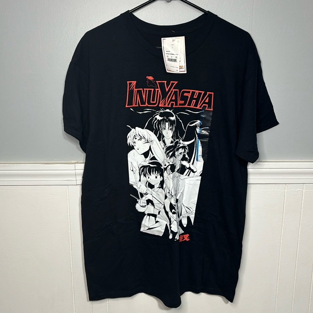 Inu Yasha anime graphic short sleeve tee size large